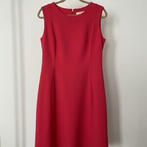 Calvin Klein Red Dress With Back Zipper Size 14